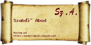 Szabó Abod névjegykártya